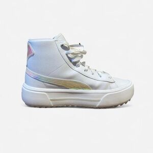 White PUMA Women's Kaia Mid Sneakers